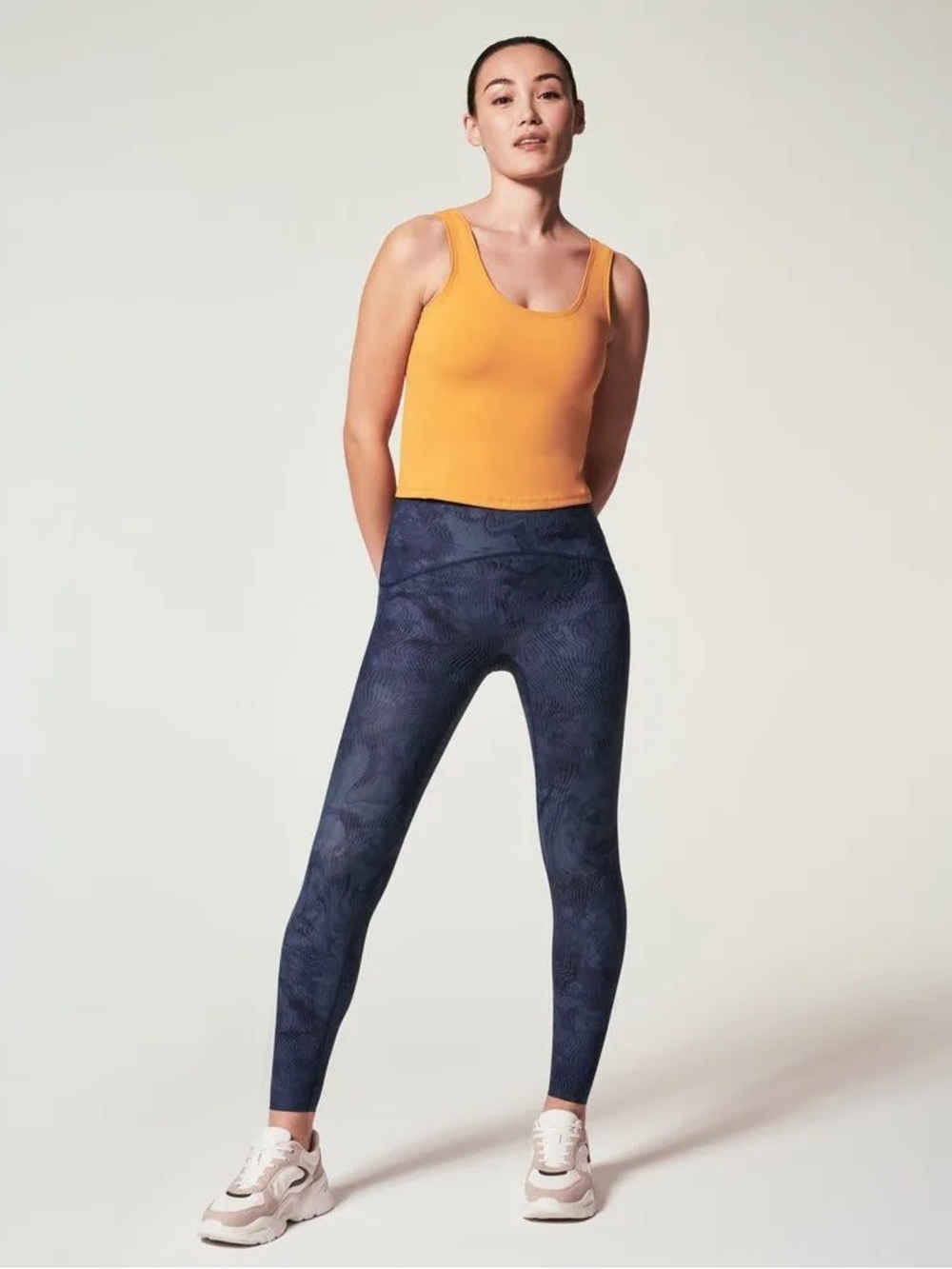 SPANX Booty Boost 7/8 Leggings Ebb & Flow Midnight Navy Size Medium NWT New - Picture 2 of 16